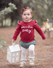 Elegant Baby Sweater W/Bloomer Santa Red