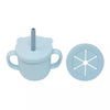 Glitter & Spice Grow With Me Silicone Cup Snack Set Ice Blue