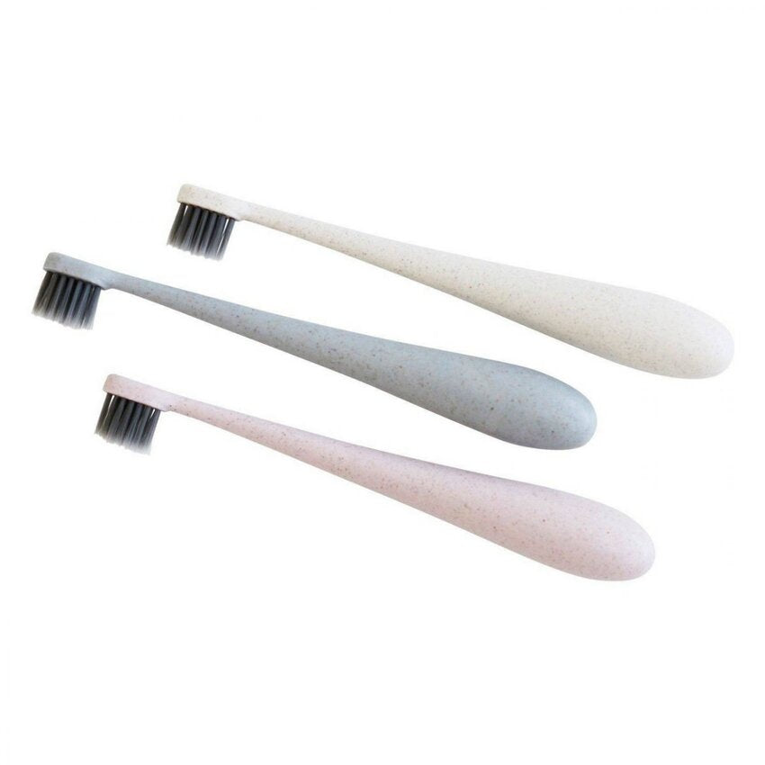 Glitter & Spice Kids Wheat Straw Toothbrush Gray