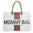 Childhome Mommy Bag Big Off White Stripes Green/Red