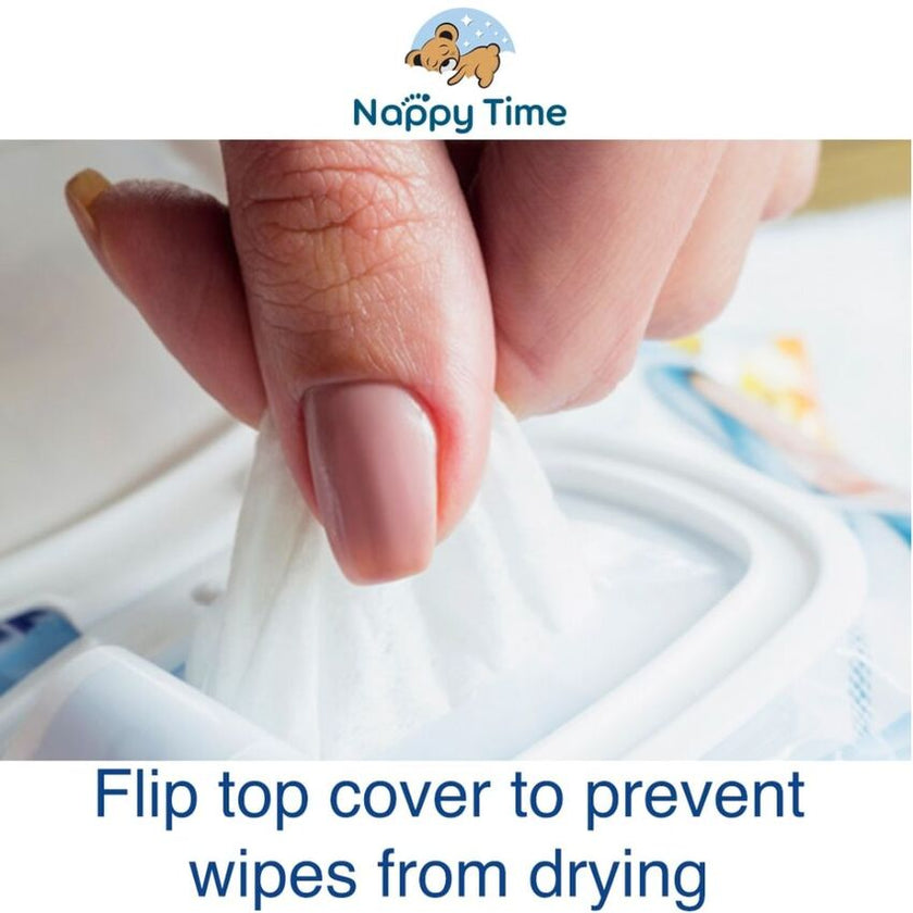 Nappy Time Baby Care Water wipes Pack of 3 Pouches X60S (240)
