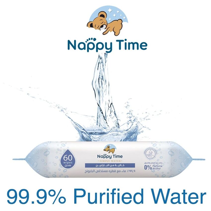 Nappy Time Baby Care Water wipes Single 60S