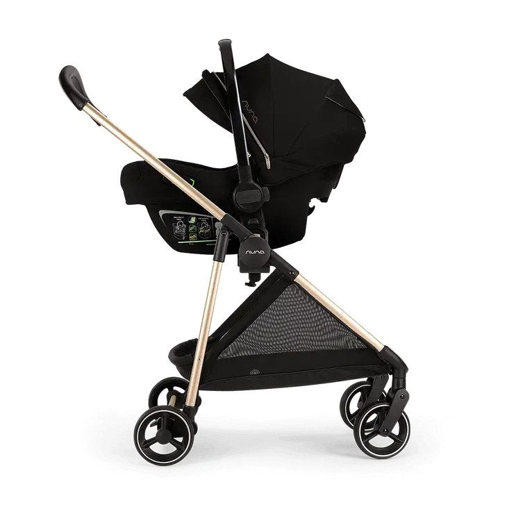 Nuna Ixxa™ Stroller +Rain Cover & Adapter (Rosegold Frame) Rivited Rose