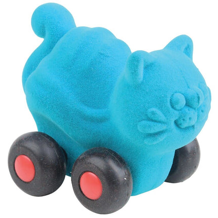 Rubbabu Aniwheelies Cat Blue -Small