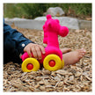 Rubbabu Aniwheelies Giraffe Pink - Large