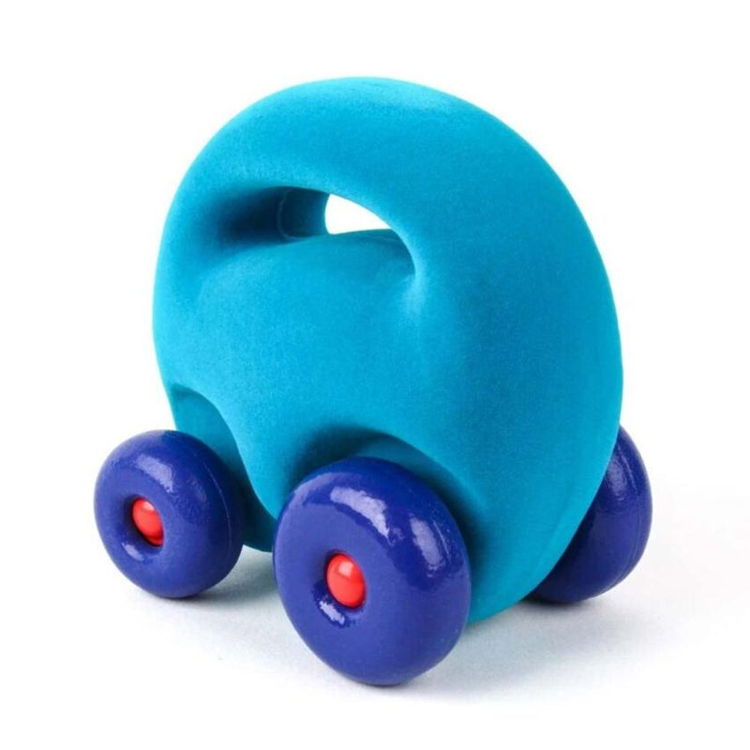 Rubbabu Soft Baby Educational Toy Original Mascot Car- Turquoise