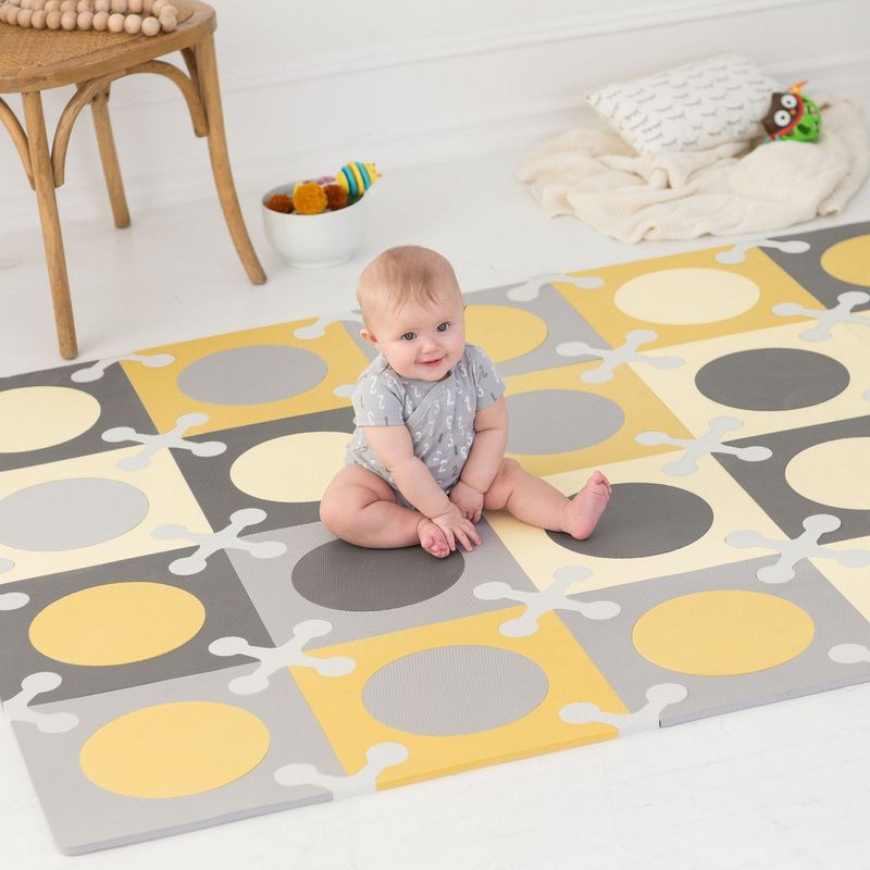 Skip Hop Playspot Floor Tiles Gold & Grey