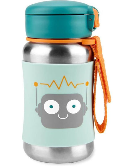 Skip Hop Spark Style SS Straw Bottle - Robot