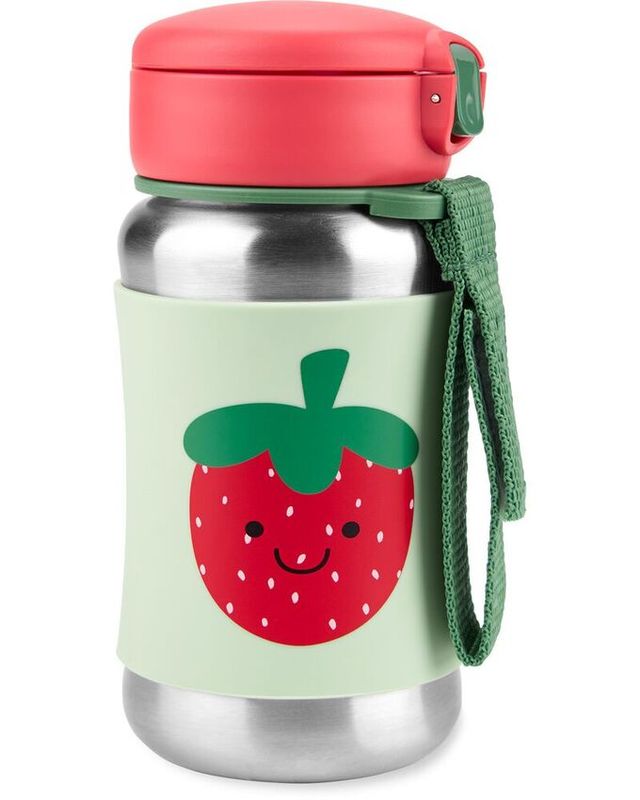 Skip Hop Spark Style SS Straw Bottle - Strawberry