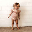 Snuggle Hunny Long Sleeve Bodysuit Rose Stripe