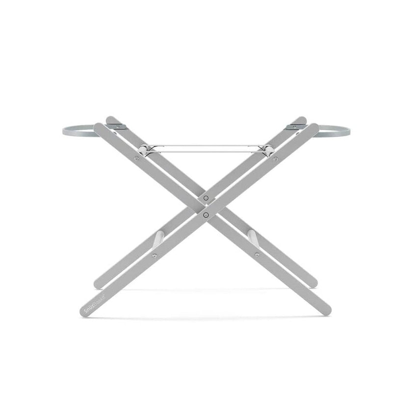 SnuzBaskit Light Grey Moses Basket & Dove Grey Stand Set