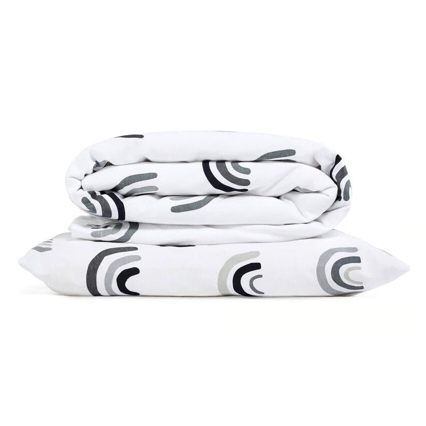 Snuz Cot Duvet Cover & Pillowcase set Mono Rainbow