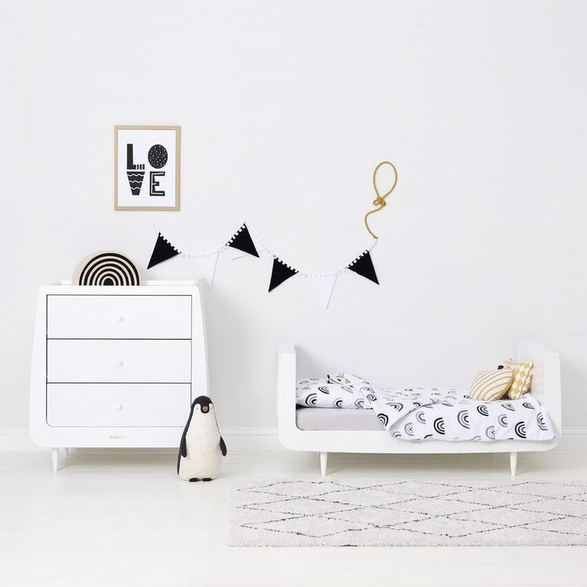 Snuz Cot Duvet Cover & Pillowcase set Mono Rainbow