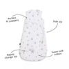 Snuz Snuzpouch Sleeping Bag, 1.0 TOG (0-6M) Grey Star