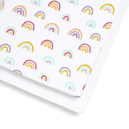 Snuz Twin Pack Cot Bed Fitted Sheets Multi Rainbow