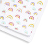 Snuz Twin Pack Cot Bed Fitted Sheets Multi Rainbow