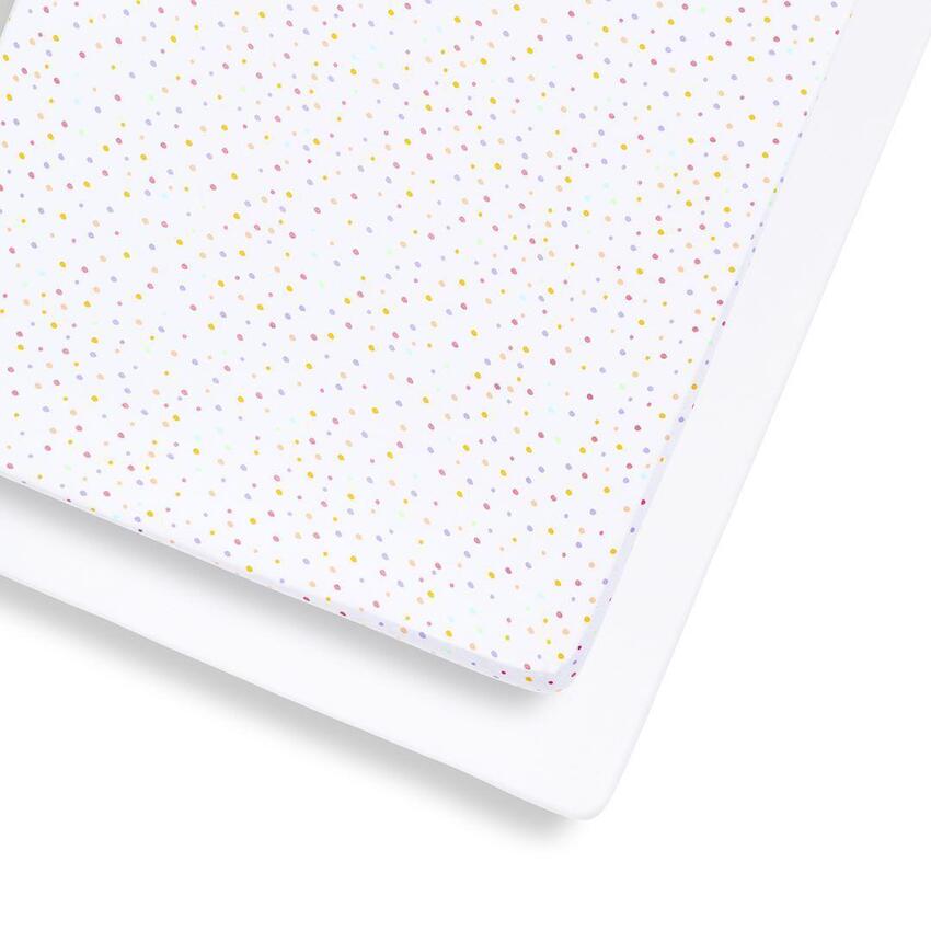 Snuzpod Cot & Cot Bed Fitted Sheet (2Pack) Colour Spots