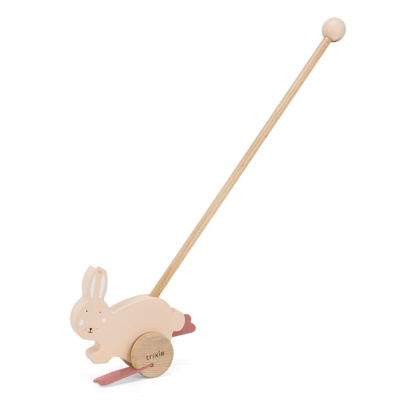 Trixie Wooden Push Along Toy Mrs. Rabbit