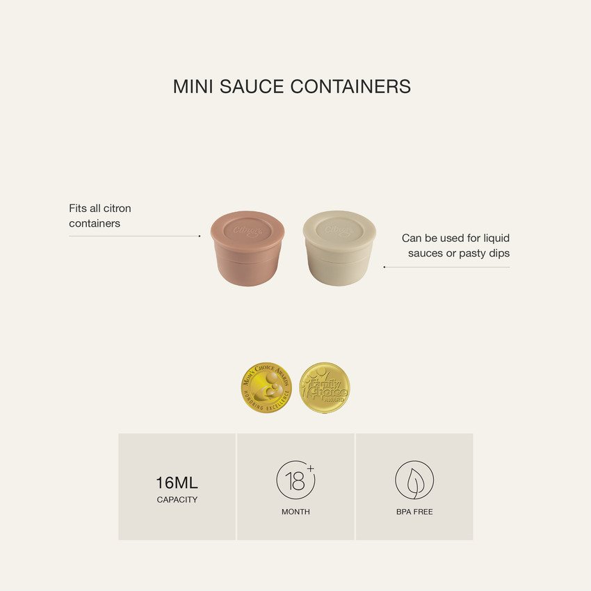 Citron 2023 Mini Sauce Containers Brick/Beige